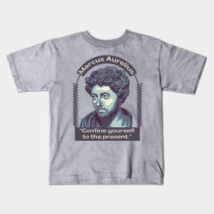 Marcus Aurelius Portrait and Quote Kids T-Shirt